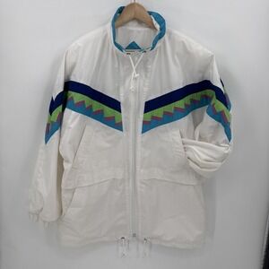 Vintage 80s Womens London Fog Pieced Zip Up Jacket Size Large Streetwear Retro